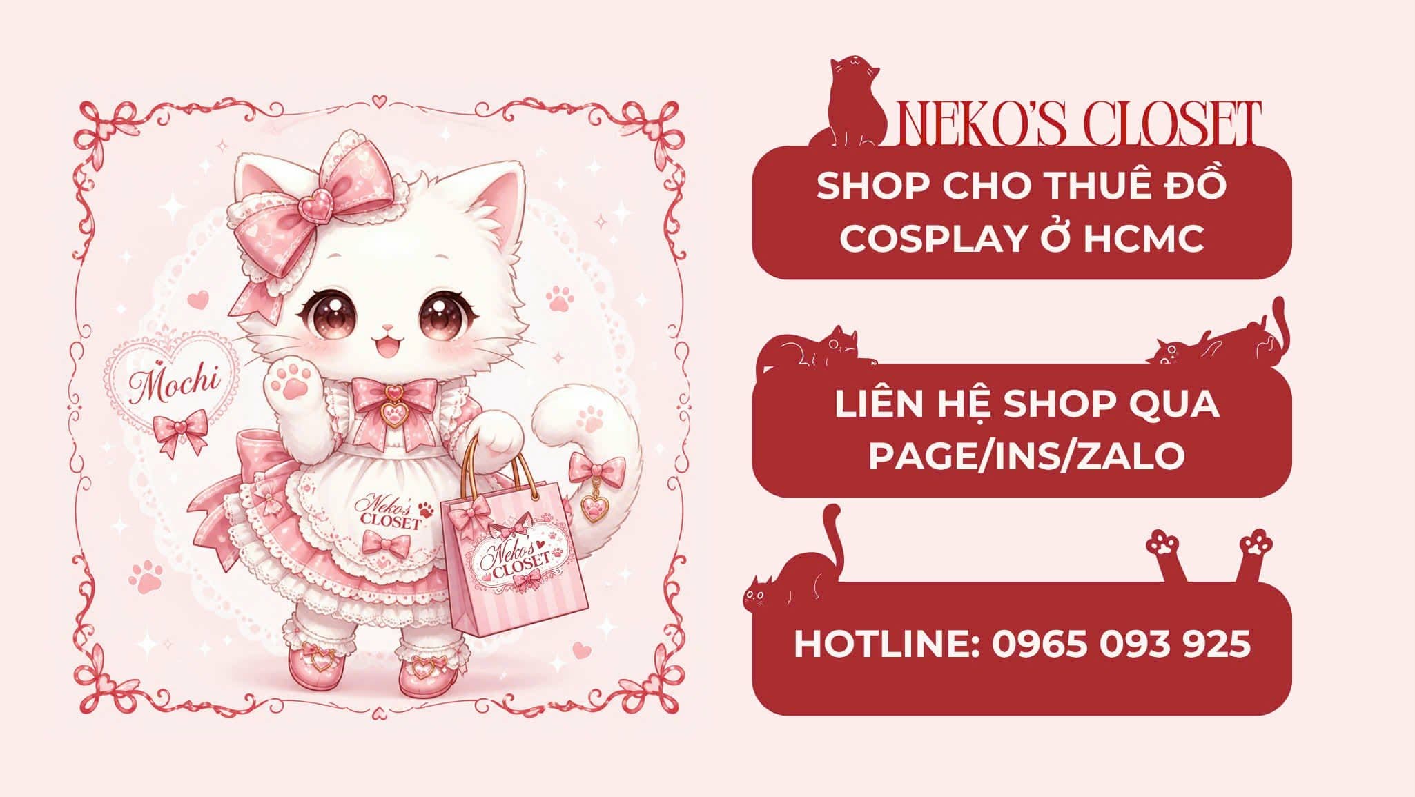 Mèo dẫn chủ nhân đọc info catalog của Neko's Closet